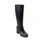 British Passport - Tubular High Heel Ankle Boots - Black - Women