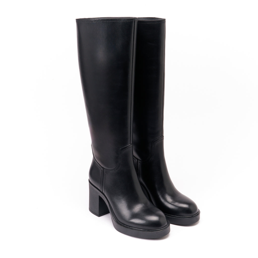 Bottines Tubulaires À Talon Haut - Noir - Femme