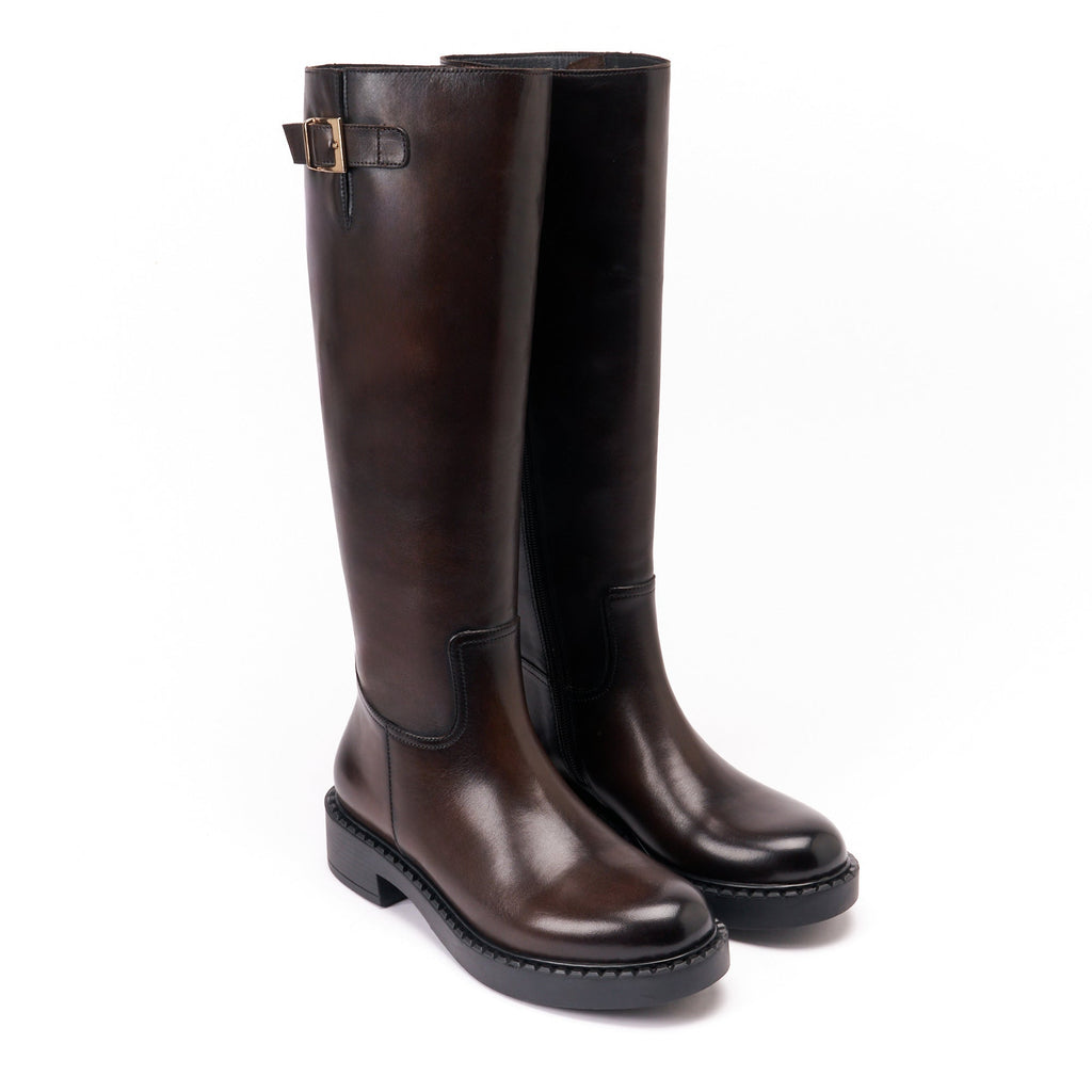 Bottes Haute - Marron Foncé - Femme