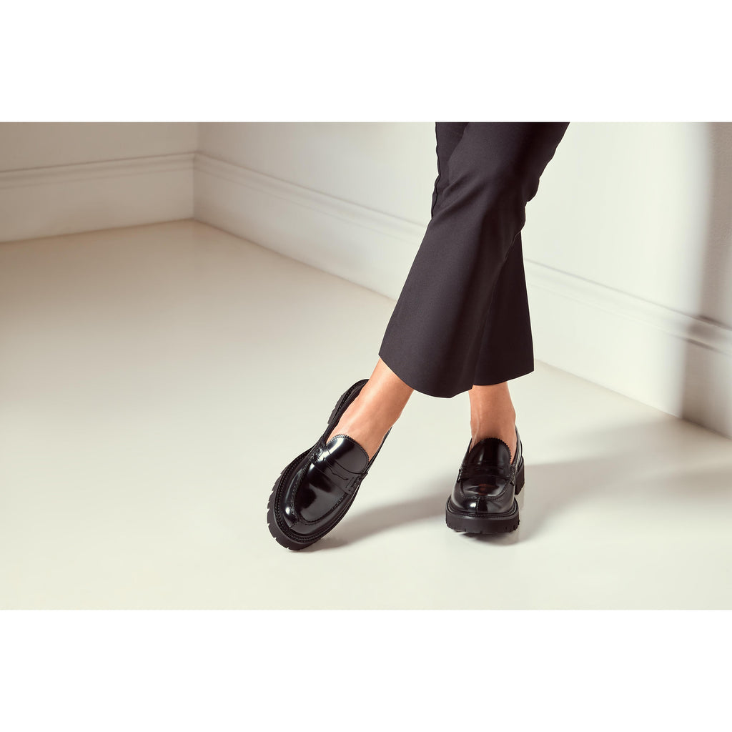 Penny Loafers - Black - Women