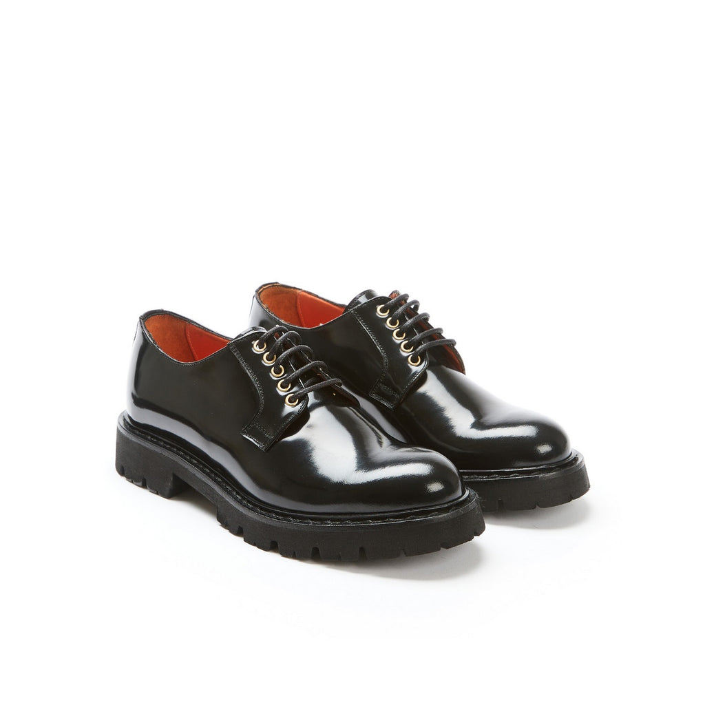 Black Derby Shoes - Women