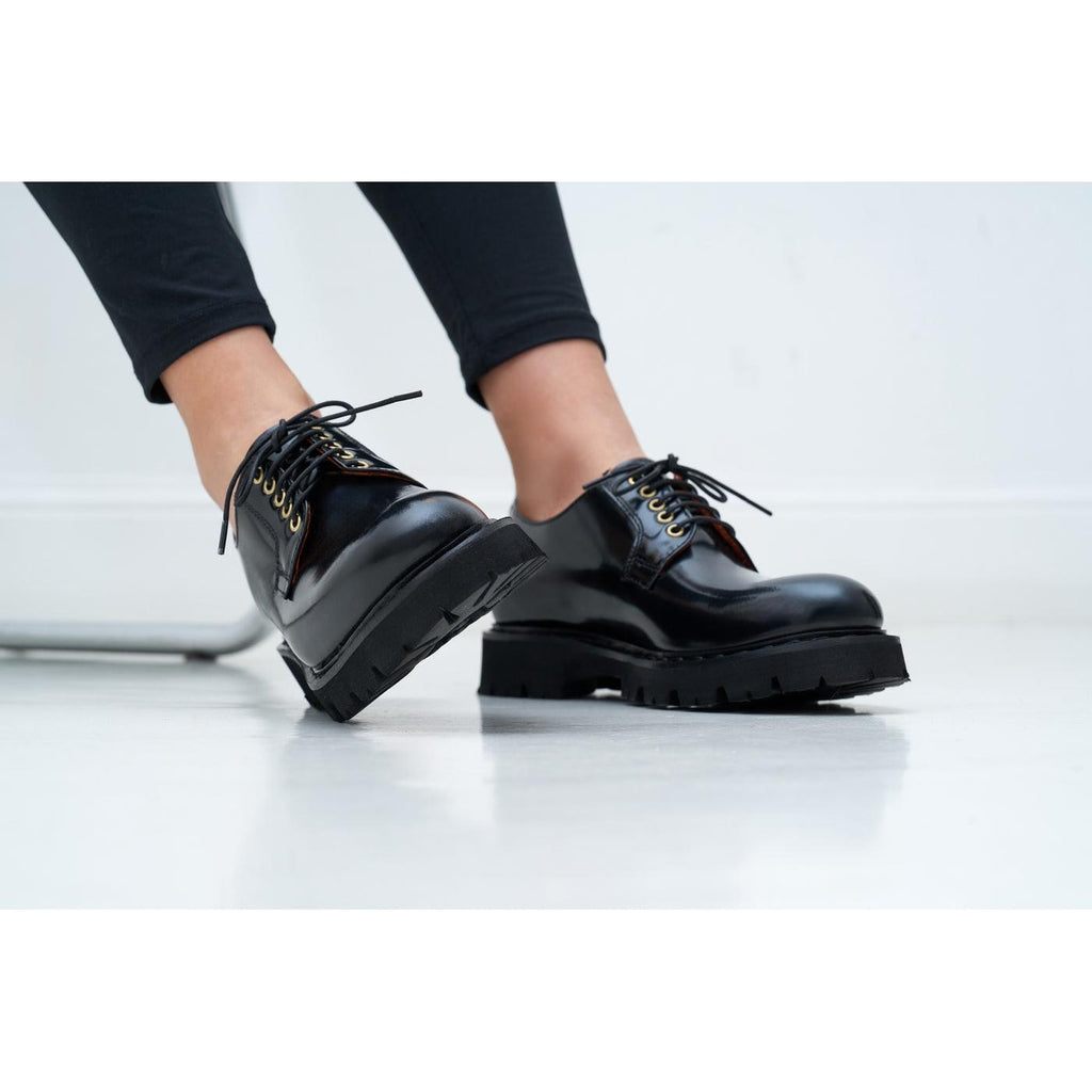Black Derby Shoes - Women