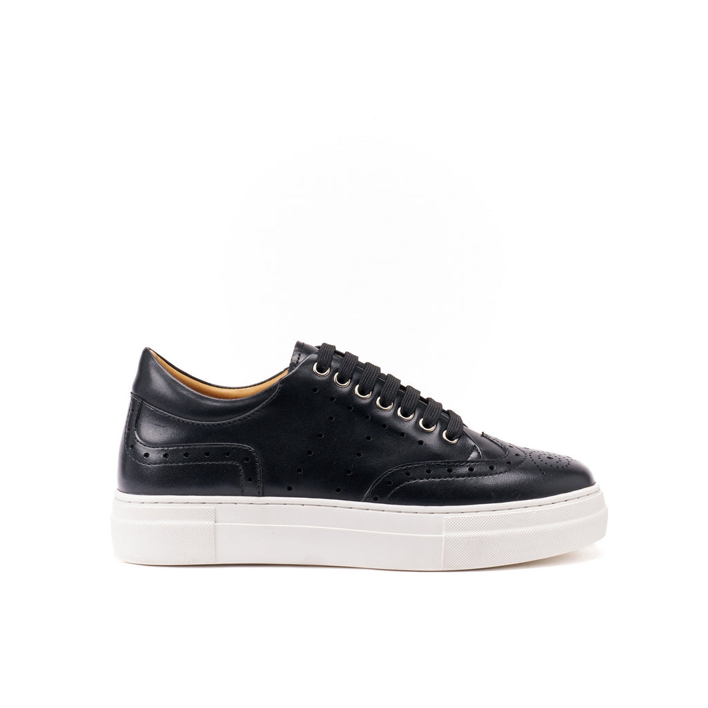 Black Wing Tip Trainers - Women