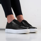 Black Wing Tip Trainers - Women