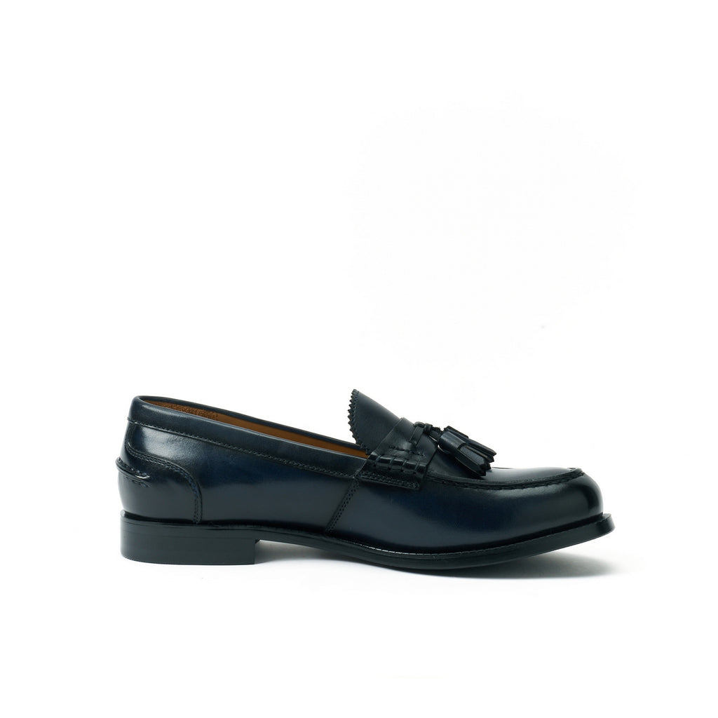 Navy Blue Tassel Loafer - Women's
