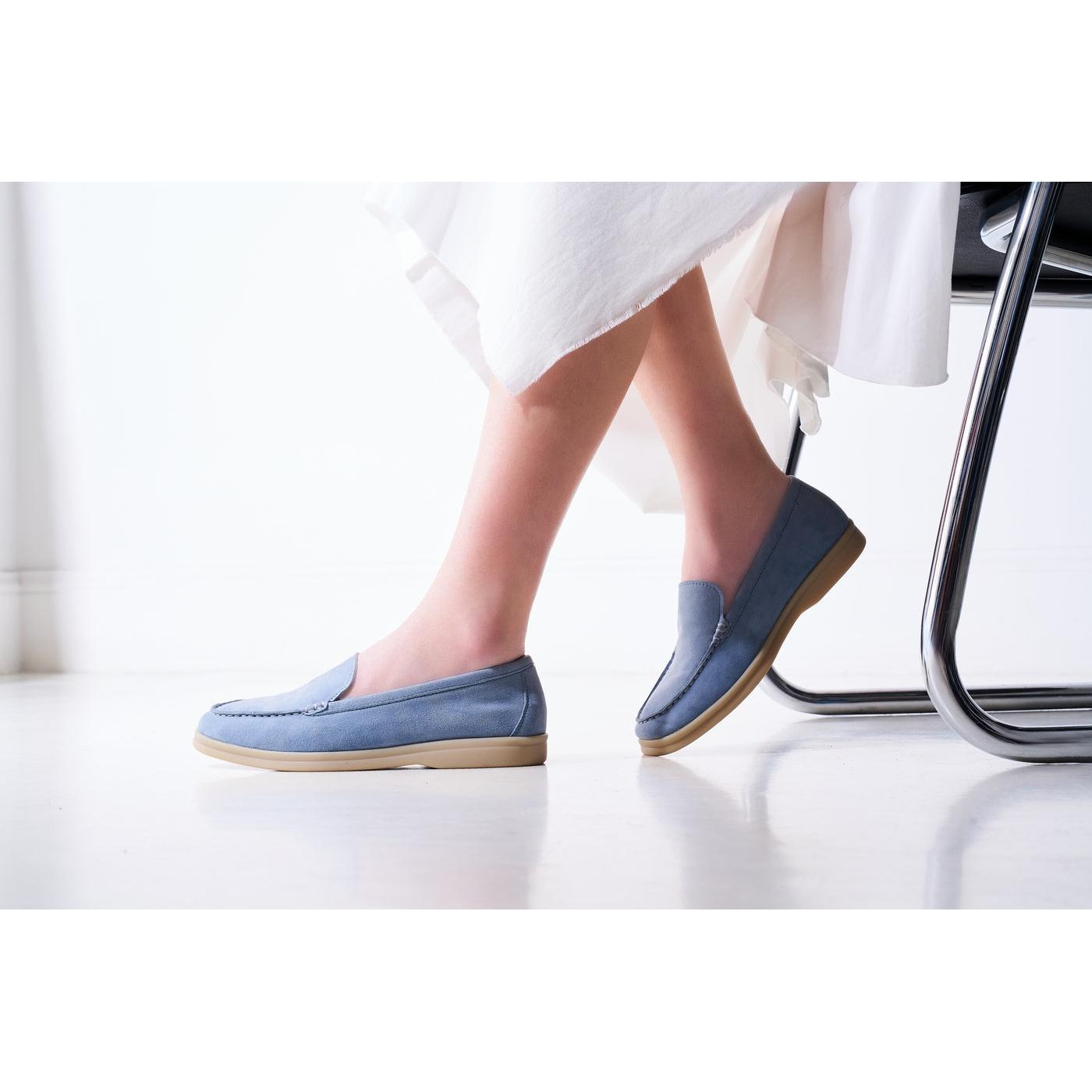 Pastel Blue Slip-Ons - Women's