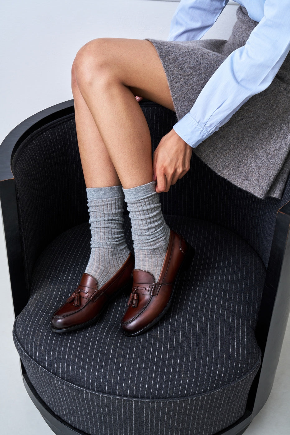 Mocasines con Borlas Marrones - Mujer