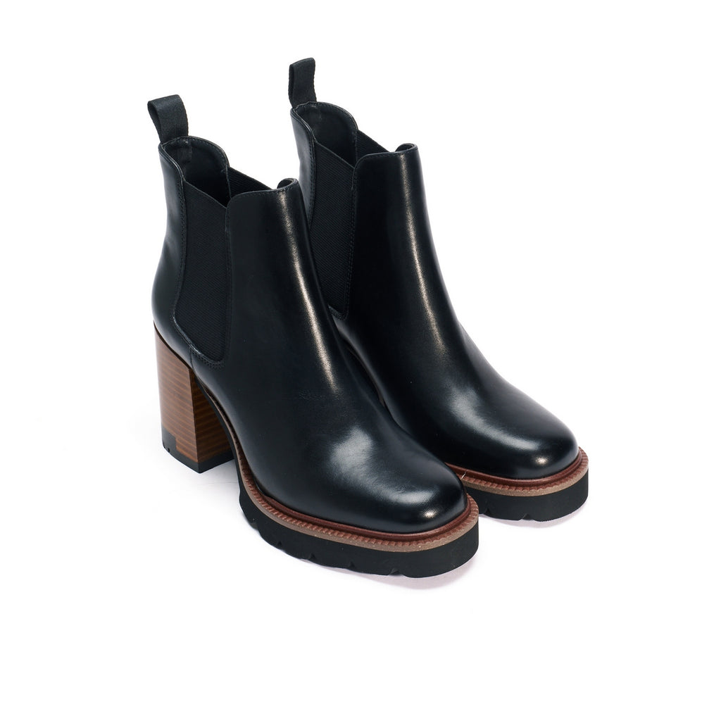 Botines Chelsea con Tacón Negros - Mujer