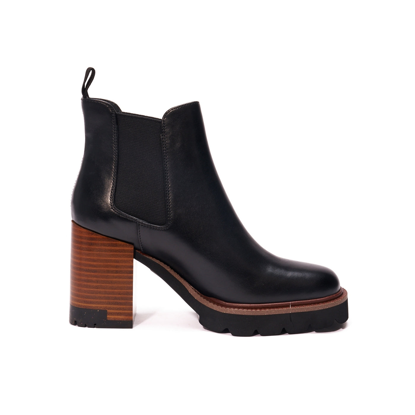 Botines Chelsea con Tacón Negros - Mujer