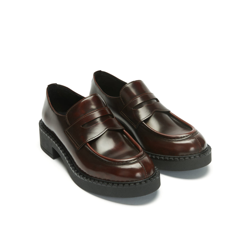 Penny Loafers - Burgundy - Women
