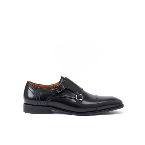 Monk Strap de punta recta - Negro - Hombre