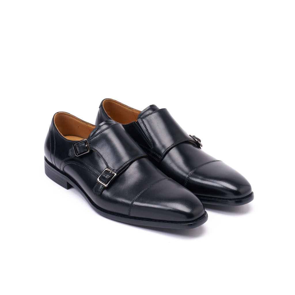Straight Cap with Buckle - Black - Men