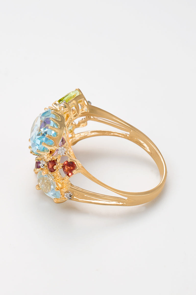 “Valéria” Ring D0.018/8 Mx4.40/12 – Yellow Gold