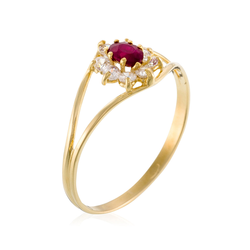 "Red Queen" Ring 0.23Ct/1 375/1000 Yellow Gold