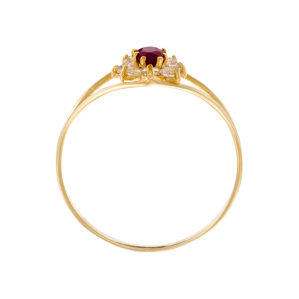 "Red Queen" Ring 0.23Ct/1 375/1000 Yellow Gold