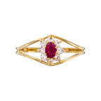 "Red Queen" Ring 0.23Ct/1 375/1000 Yellow Gold