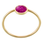 Bague "Aliyan"  Jade Rouge, Or Jaune 375/1000