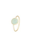Anillo de jade verde “Aliyan”, oro amarillo 375/1000