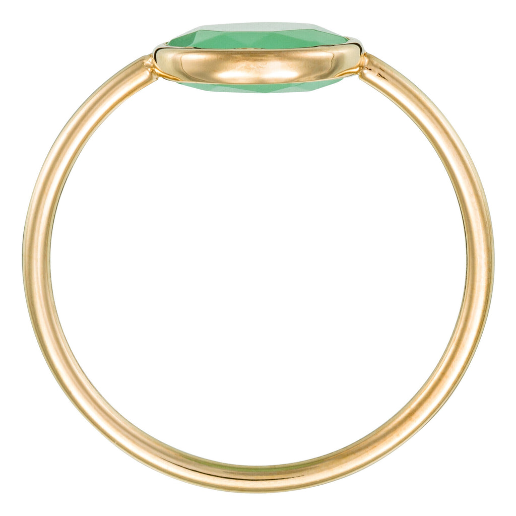 Bague "Aliyan" - Jade Verte, Or Jaune 375/1000