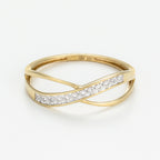 "Linked" Ring D0.02/12 - 375/1000 Yellow Gold