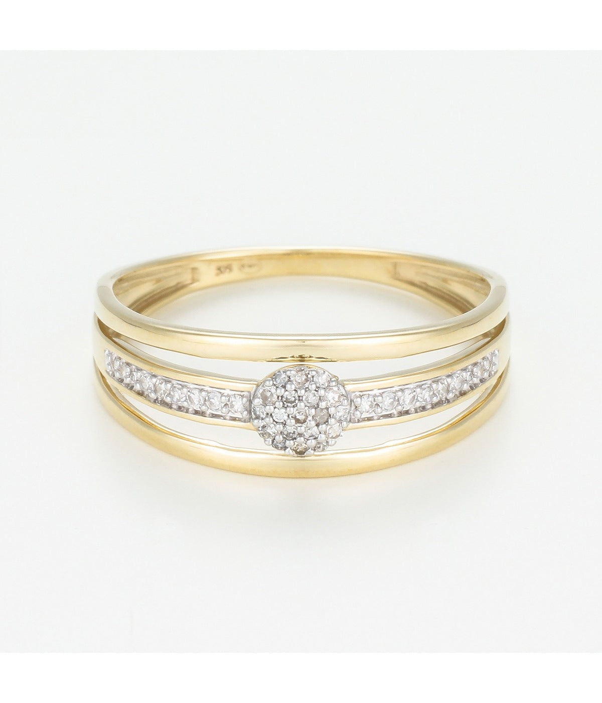 Bague "Jelena" D0,10/37 - Or Jaune 375/1000