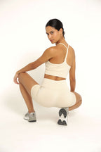 Brassière Sport Dos Nageur crème vu de dos