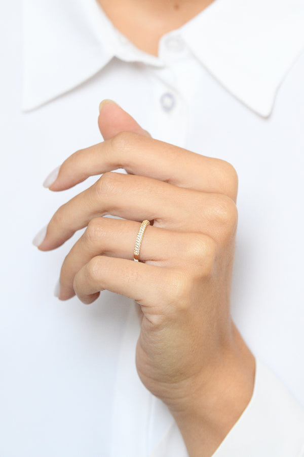 Bague "Amour Innocent" - Or Jaune 375/1000 Et Zirconium