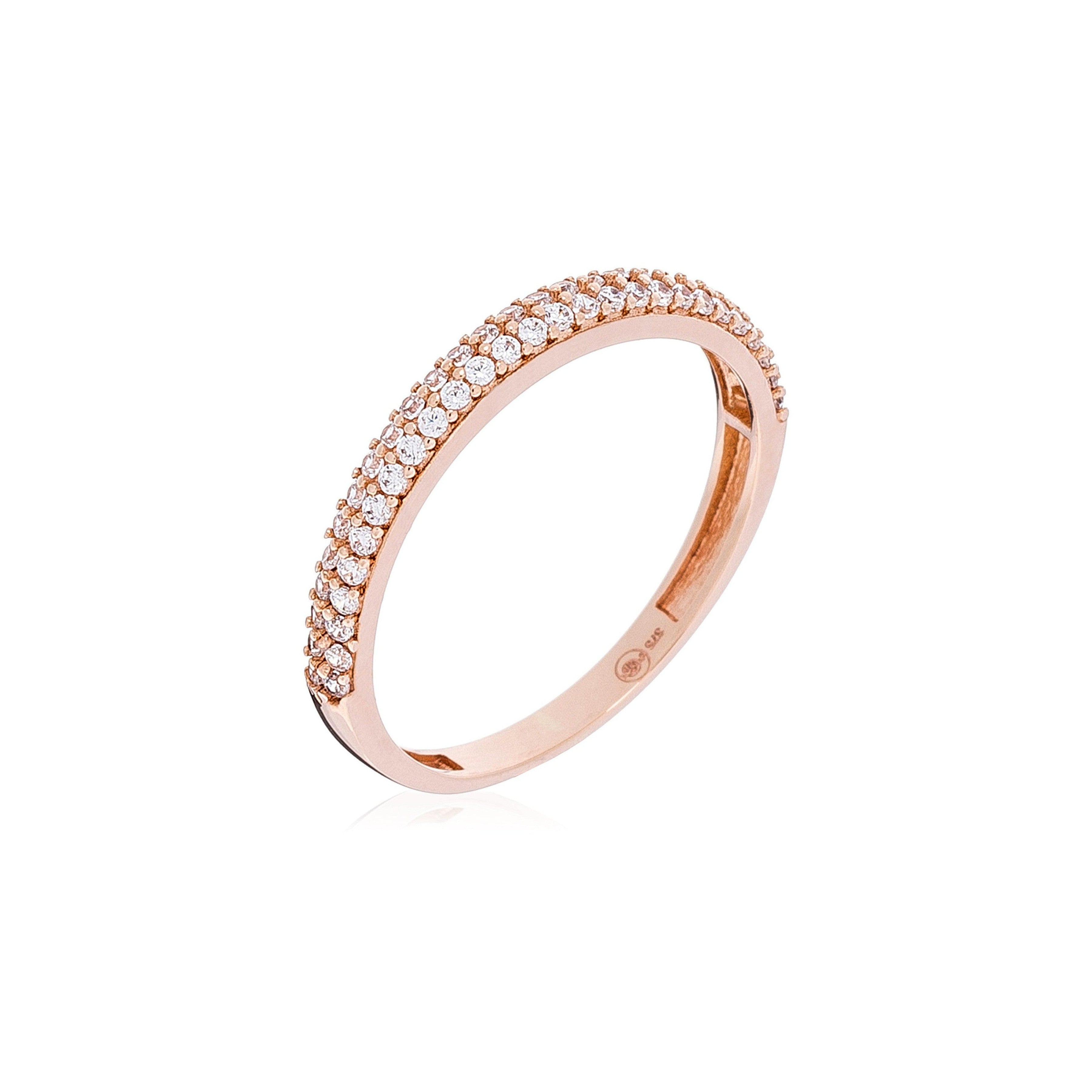 Bague "Amour Innocent" - Or Rose 375/1000 Et Zirconium