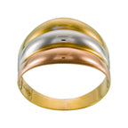 Bague "Trianon" - Or Jaune, Or Rose Et Or Blanc 375/1000