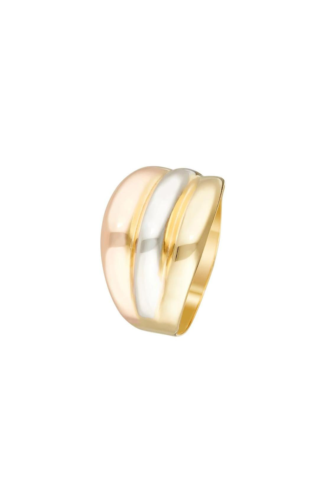 “Trianon” Ring 375/1000 Tricolor Gold