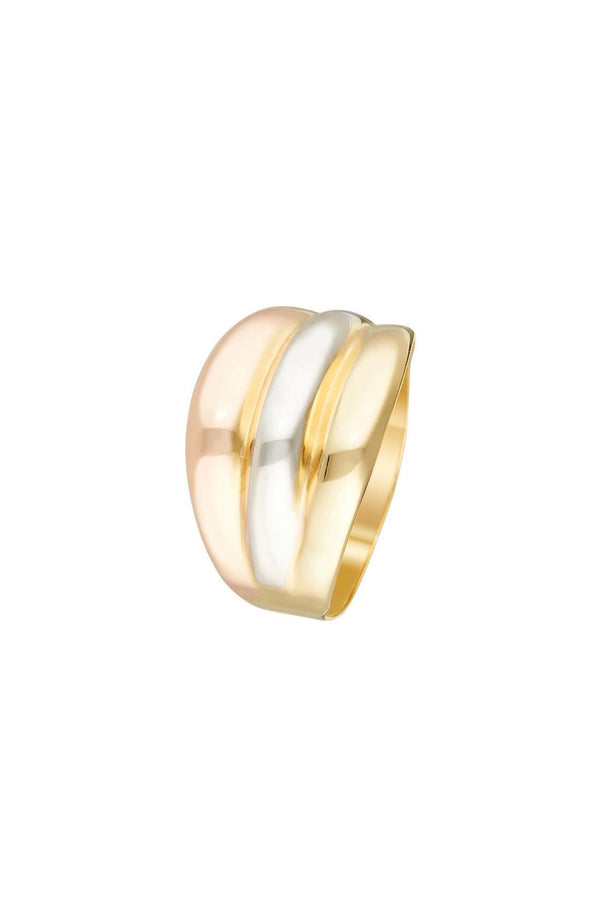 “Trianon” Ring 375/1000 Tricolor Gold