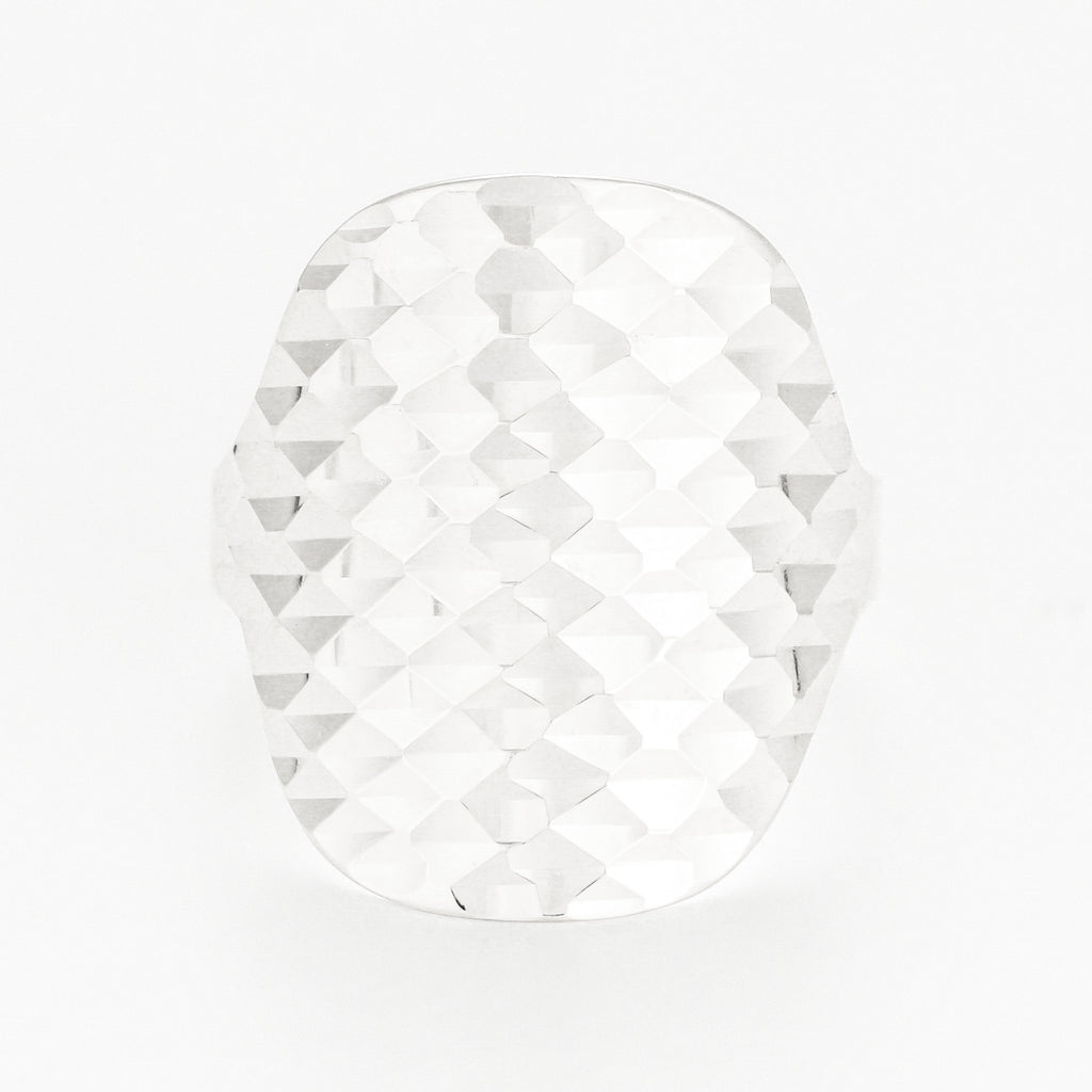 Anello "Armadillo" in oro bianco 375/1000