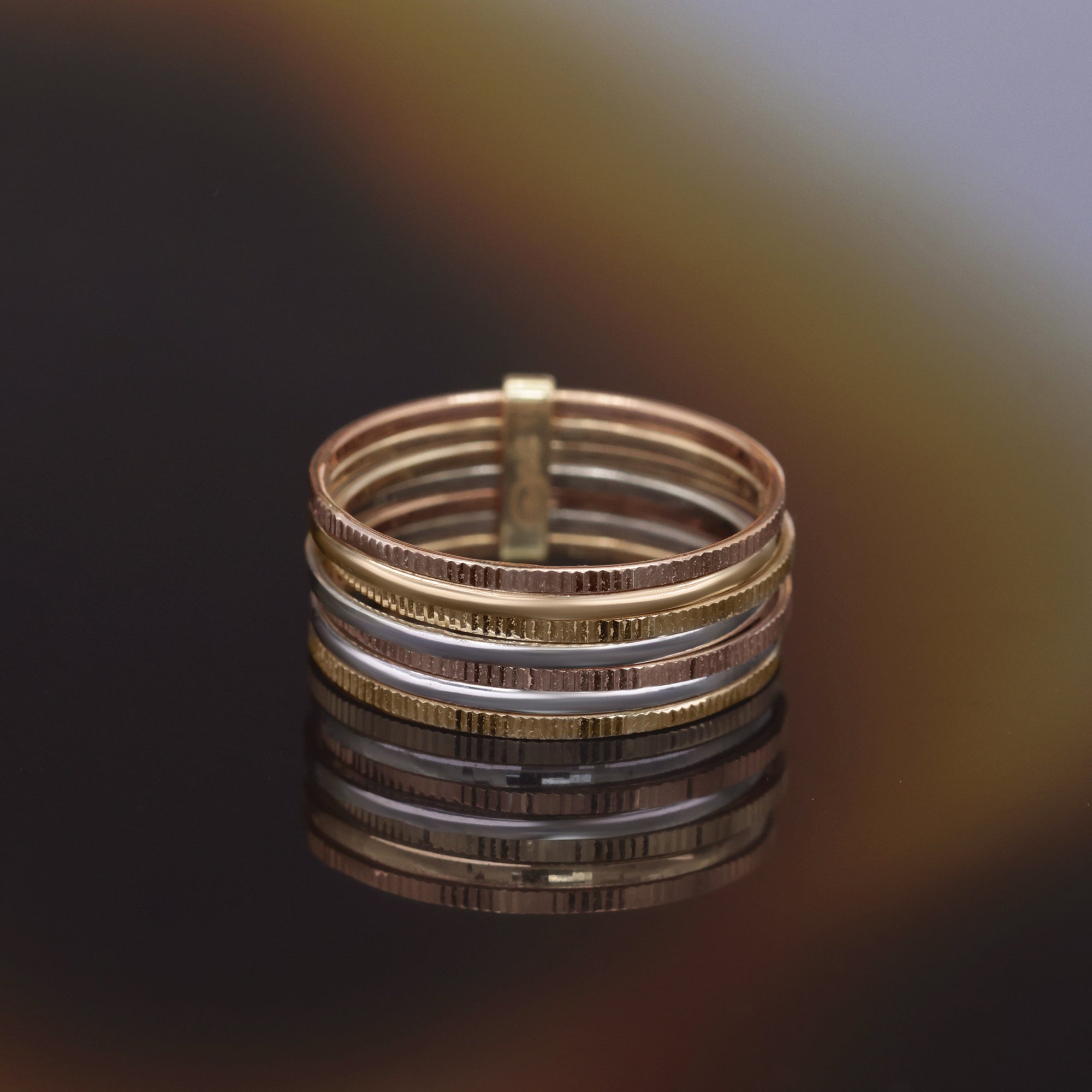 “Acapulco” Ring 375/1000 Tricolor Gold