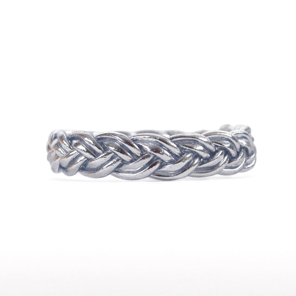 Pulsera Budista Doble-Trenzada Dark silver