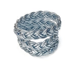 Pulsera Budista Doble-Trenzada Dark silver