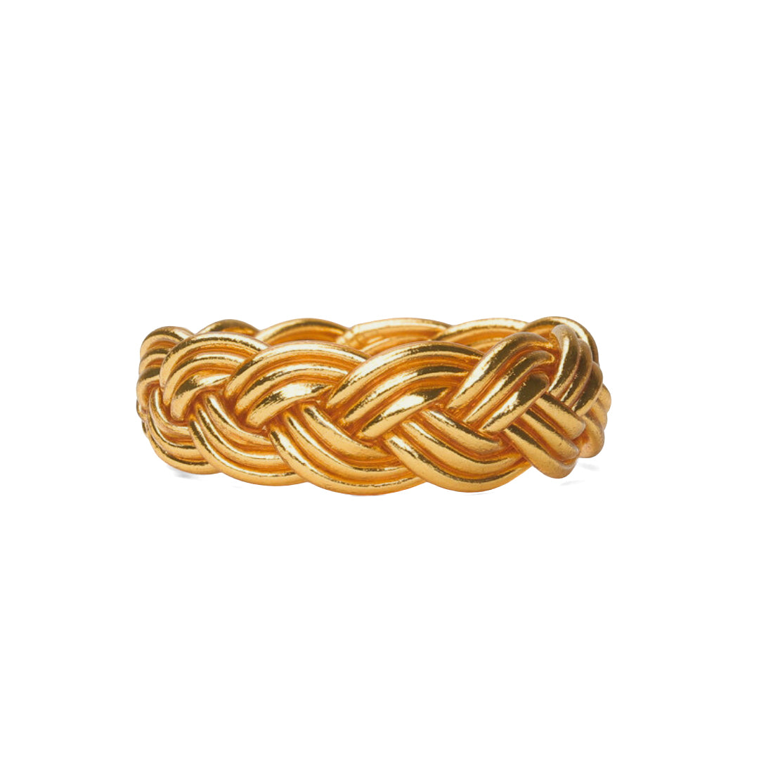 Pulsera Budista Maxi-Trenzada Antique Gold