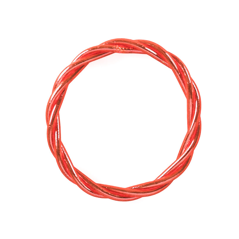 Pulsera Budista Retorcida Coral
