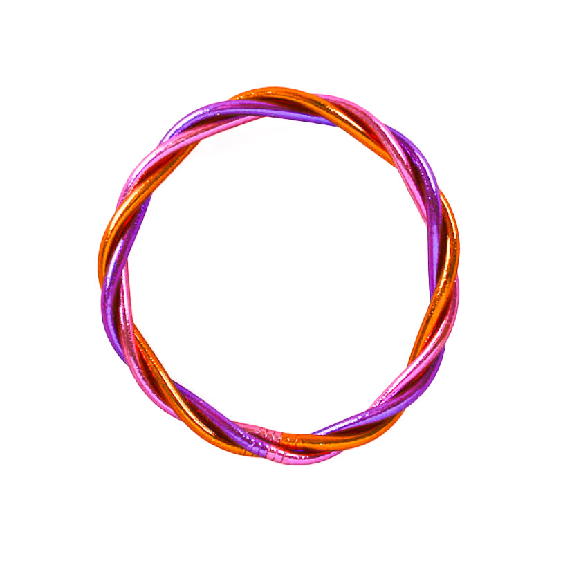 Pulsera Budista Trenzada (Fucsia / Naranja / Violeta)