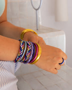 Pulsera Budista Retorcida Lilas