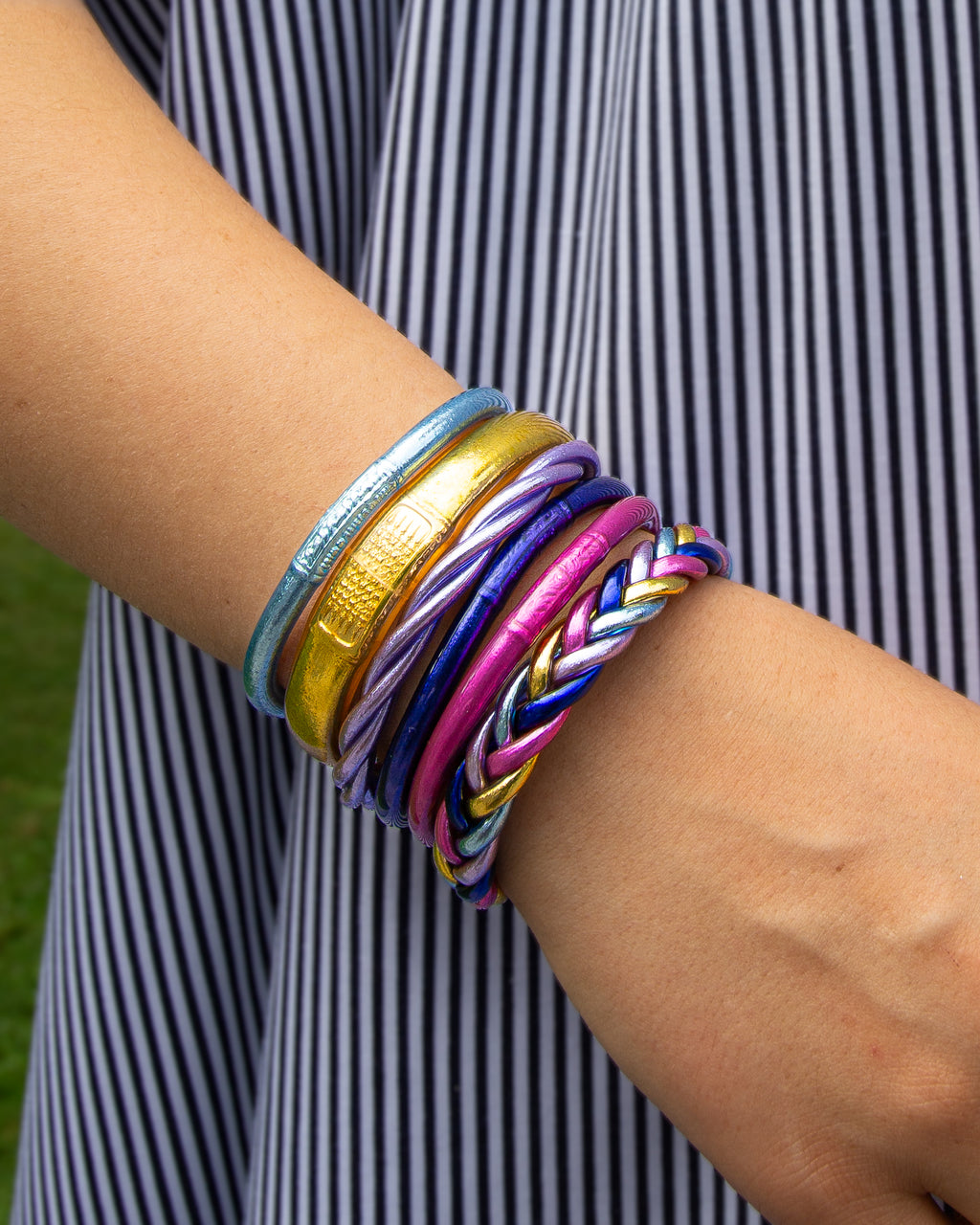 Pulsera Budista Retorcida Lilas