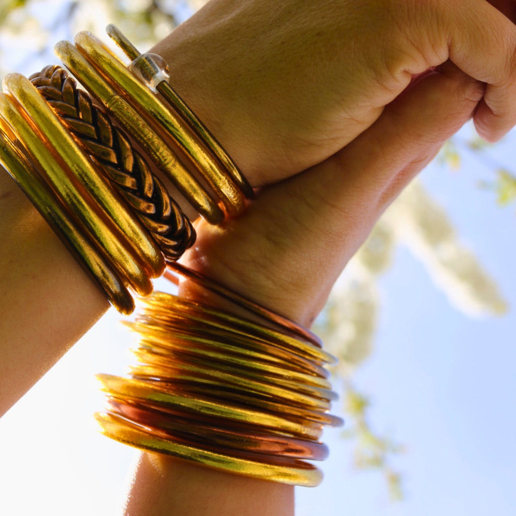 Pulsera Budista Trenzada Caramelo