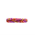 Bracelet Bouddhiste Tressé Gold, Fuchsia, Orange, Violet