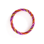 Bracelet Bouddhiste Tressé Gold, Fuchsia, Orange, Violet