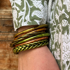 Pulsera Budista Trenzada Caqui