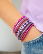 Pulsera Budista Trenzada Lila