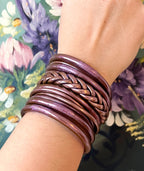 Pulsera Budista Trenzada Ciruela