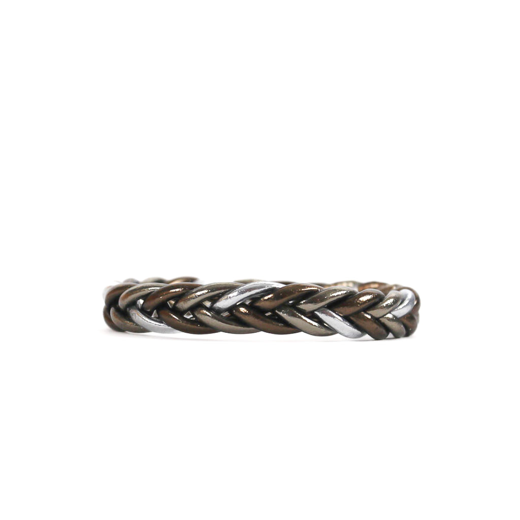 Pulsera Budista Trenzada (Silver / Black / Dark Silver)