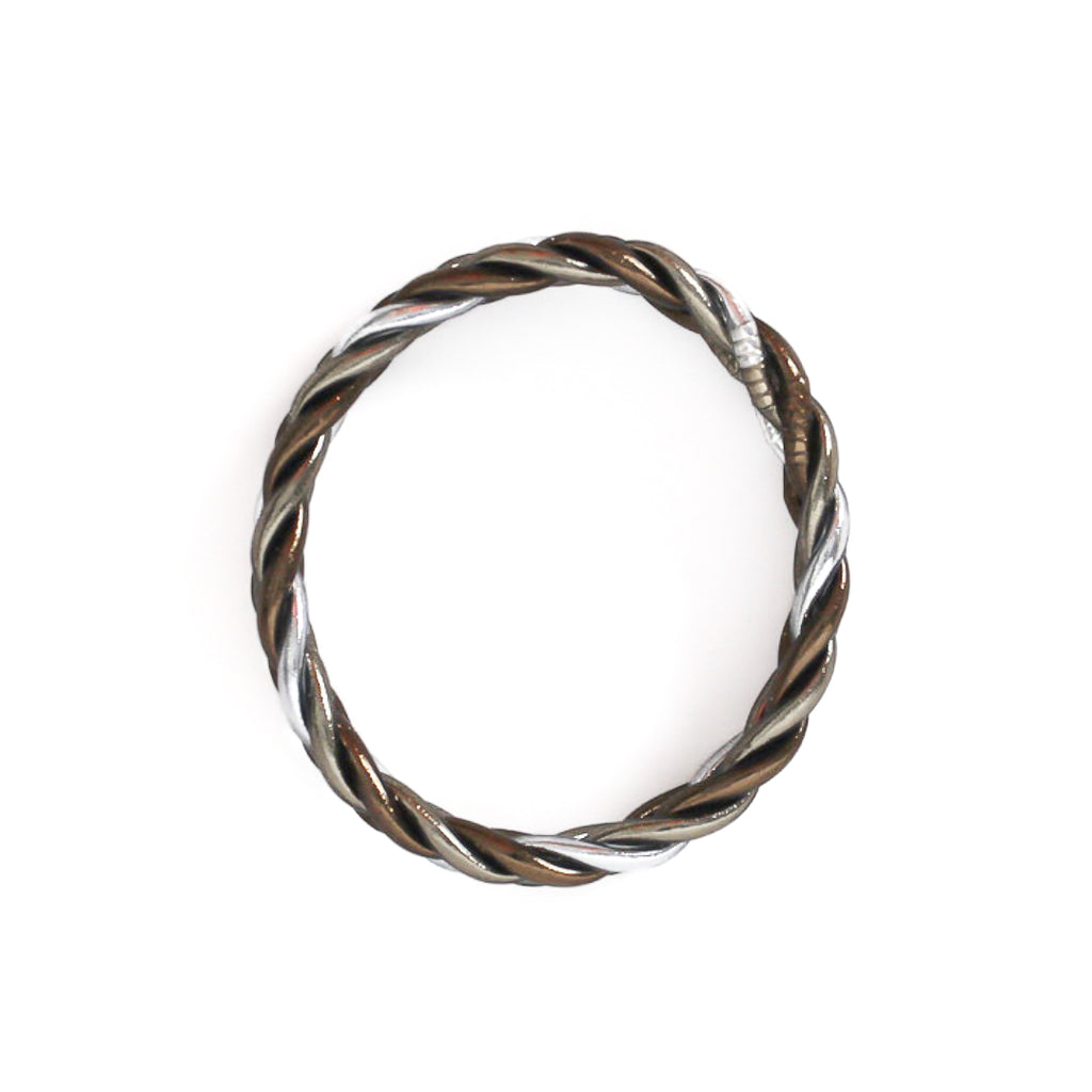 Pulsera Budista Trenzada (Silver / Black / Dark Silver)