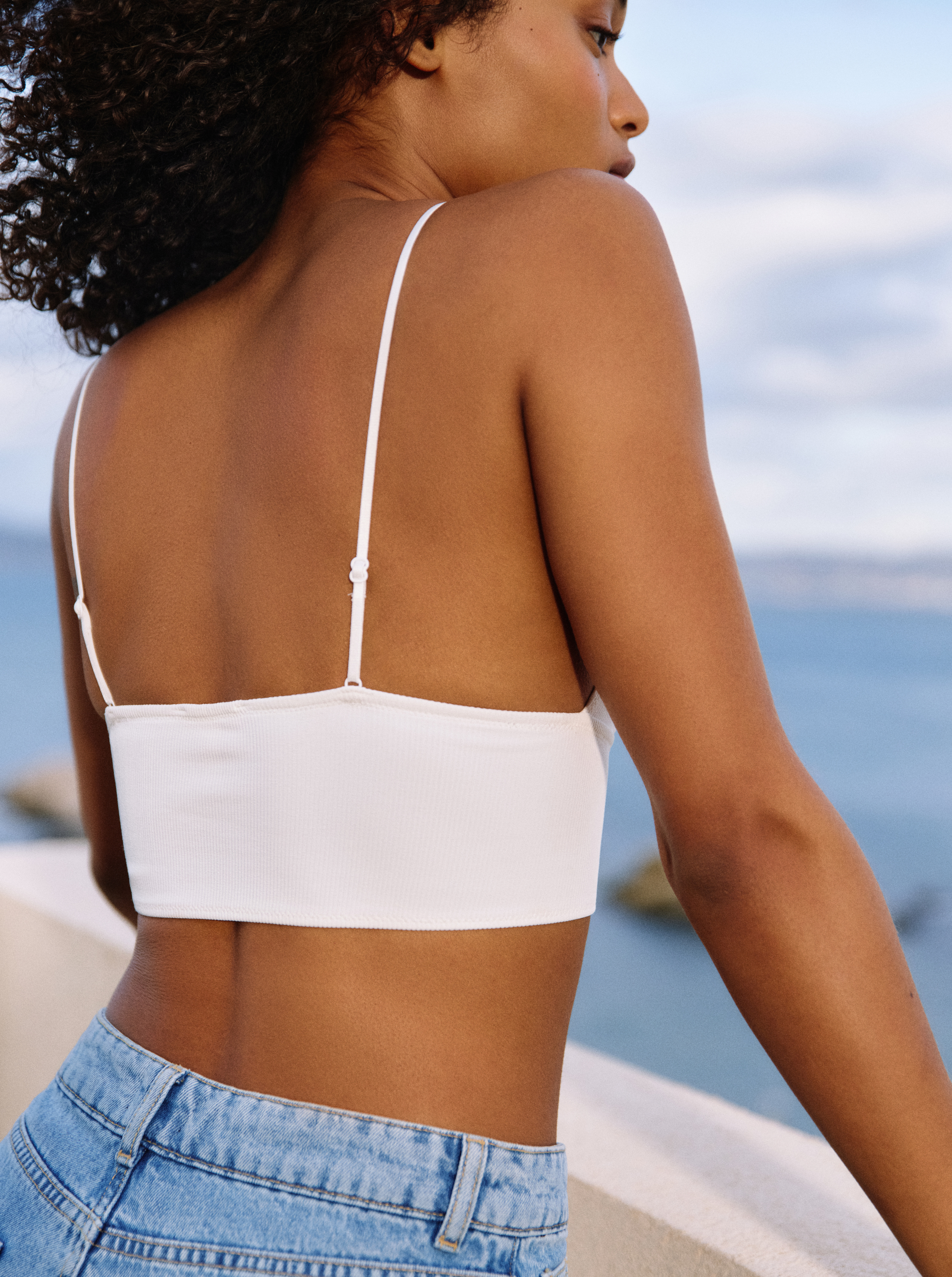 Sujetador Bustier Blanco Caliente