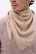 Bandana Triangle Oversize – Cachemire Brossé Brea - Beige Creme - Homme